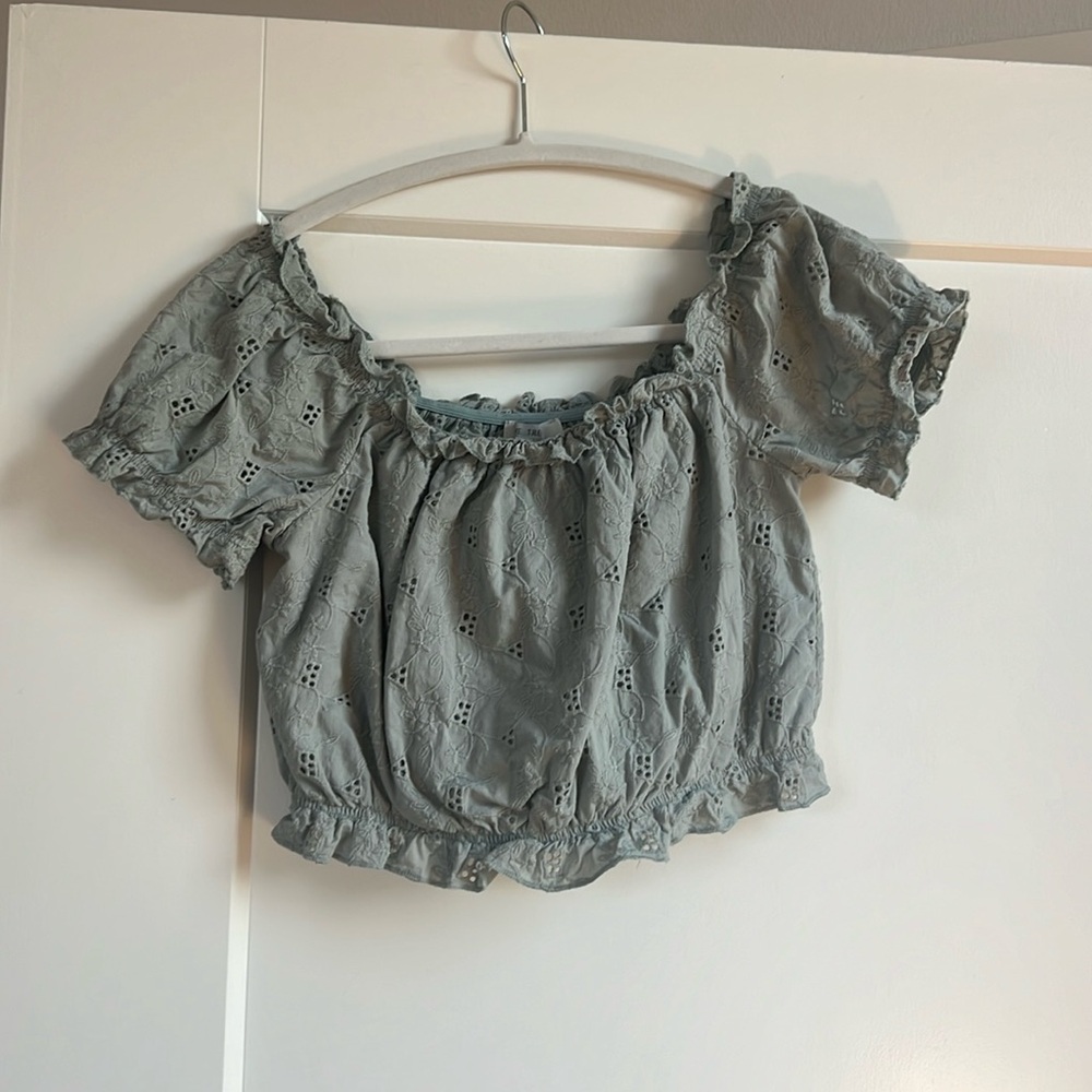 Sage green crop top size M
